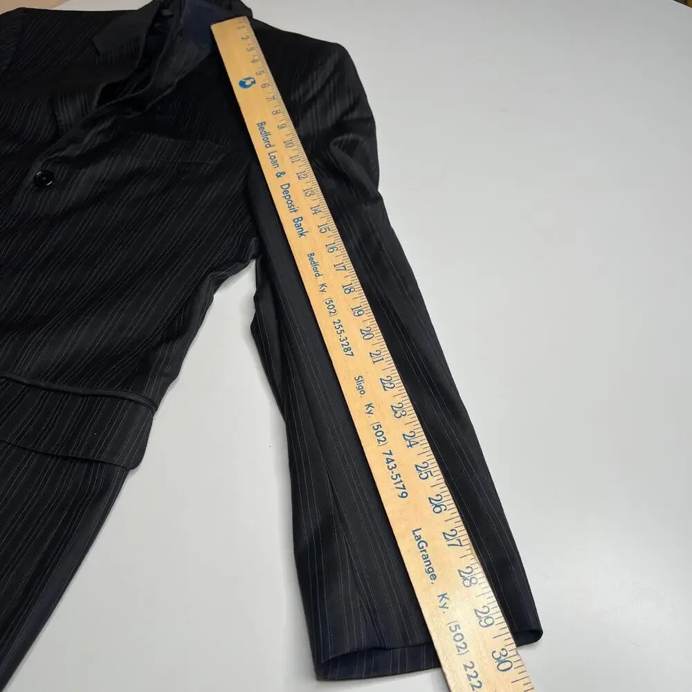 Ermenegildo Zegna Trofeo‎ Sport Coat Blazer 40R Italy Pinstripe 100% Wool Jacket